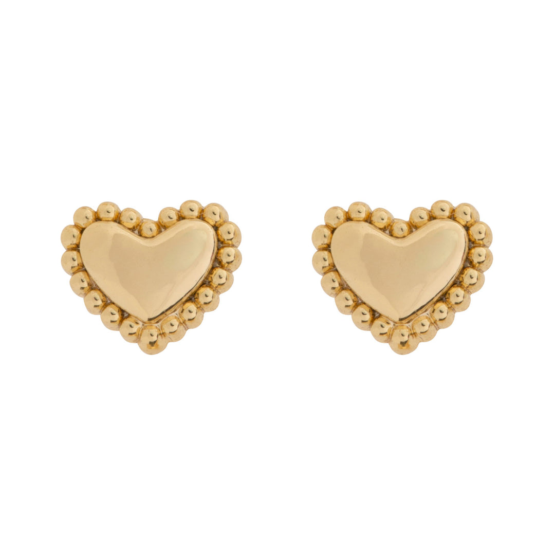 June - Small Heart Stud Earrings